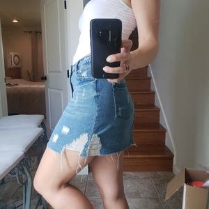 Denim mini skirt- NWOT